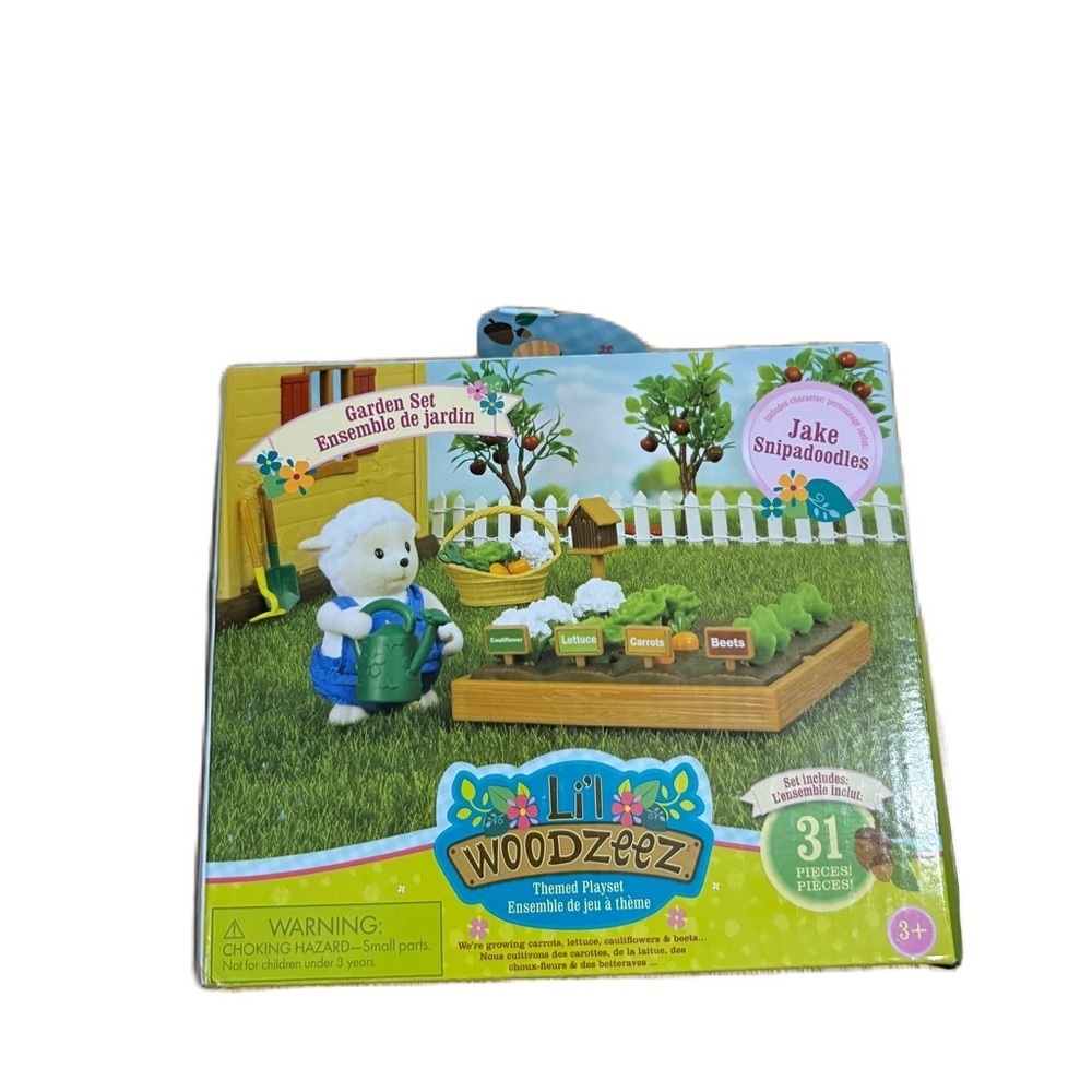 Li'l Woodzeez Jake Snippadoodles Garden Set Toy NEW Sheep Vegetables Toy